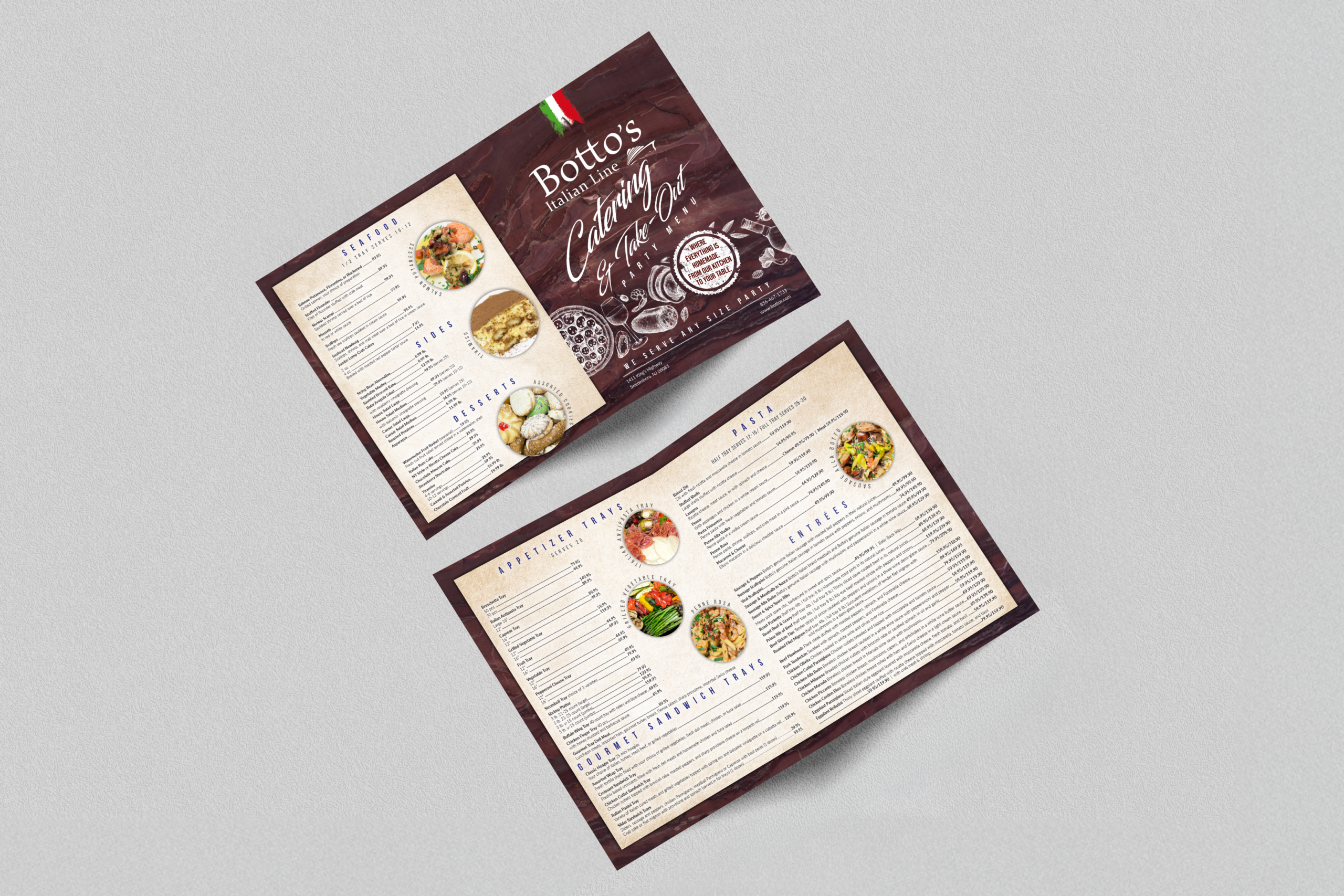 Botto's Italian Line Catering Menu