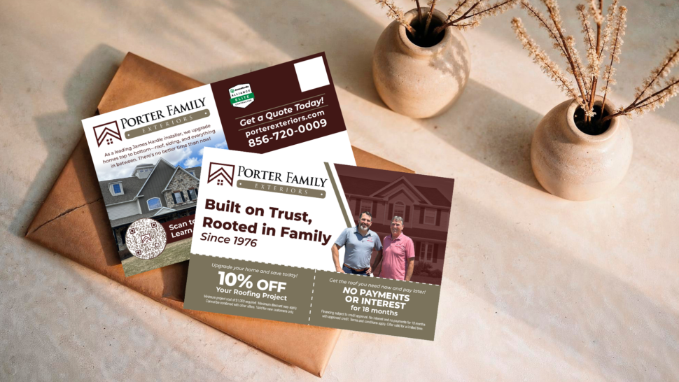 Porter Family Exteriors Direct Mailer